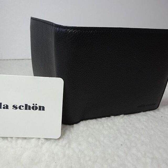 mila schon(ミラショーン)の【新品/本物】mila schon（ミラ・ショーン）二つ折財布/黒 メンズのファッション小物(折り財布)の商品写真