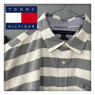 トミーヒルフィガー(TOMMY HILFIGER)のトミーヒルフィガー　半袖シャツ　ボーダー　オーバーサイズ(シャツ)