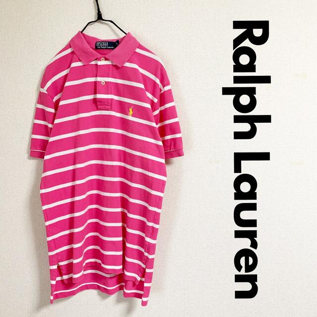 POLO RALPH LAUREN(ポロラルフローレン)のRalph Lauren ポロシャツ  ピンクボーダー メンズのトップス(ポロシャツ)の商品写真