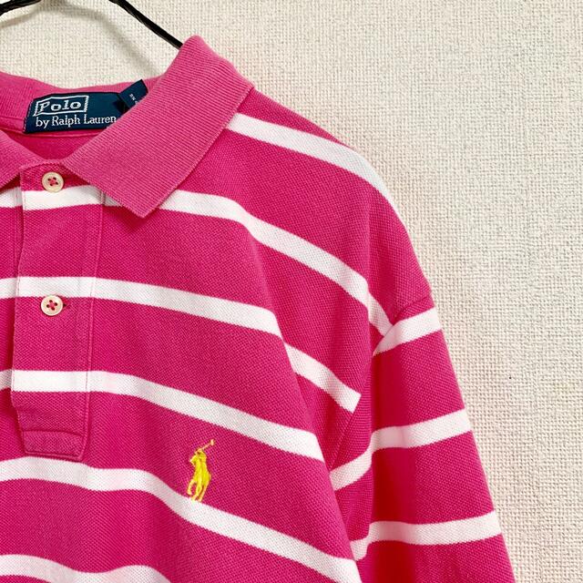 POLO RALPH LAUREN(ポロラルフローレン)のRalph Lauren ポロシャツ  ピンクボーダー メンズのトップス(ポロシャツ)の商品写真