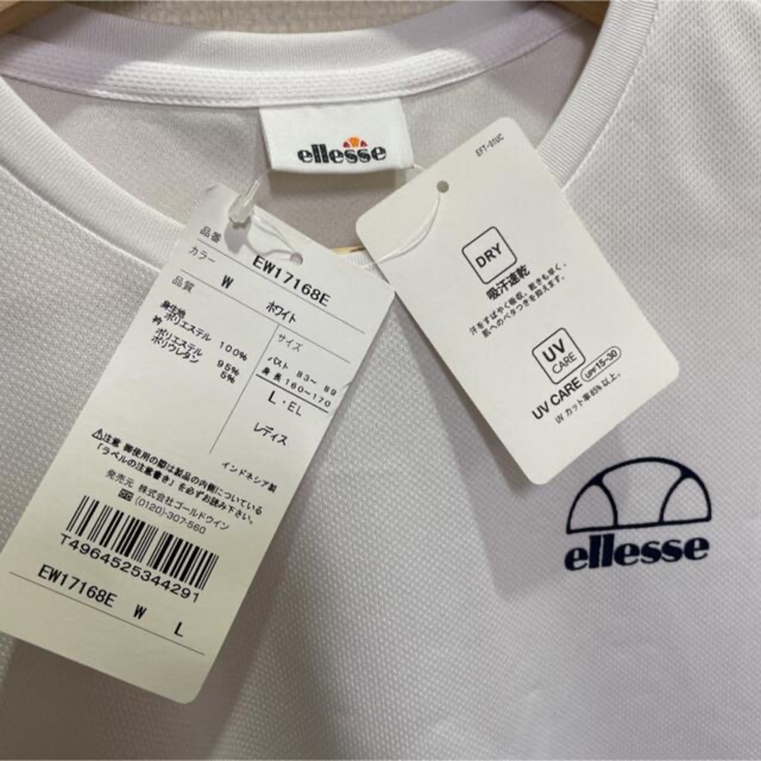 ellesse(エレッセ)のエレッセellesse テニスウェア Tシャツ W/ホワイト スポーツ/アウトドアのテニス(ウェア)の商品写真