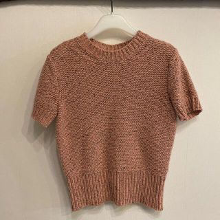 レッドヴァレンティノ(RED VALENTINO)のREDVALENTINO 半袖 ミックスニット ピンク系(ニット/セーター)