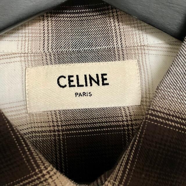 セリーヌ オム バイ エディスリマン オンブレチェックシャツ 37 CELINE