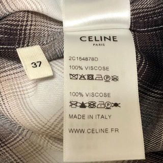 セリーヌ オム バイ エディスリマン オンブレチェックシャツ 37 CELINE