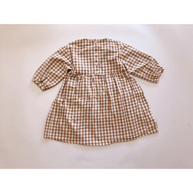 新品　ギンガムチェックポケットワンピース　女の子　長袖　ロング　春夏　秋冬 キッズ/ベビー/マタニティのキッズ服女の子用(90cm~)(ワンピース)の商品写真