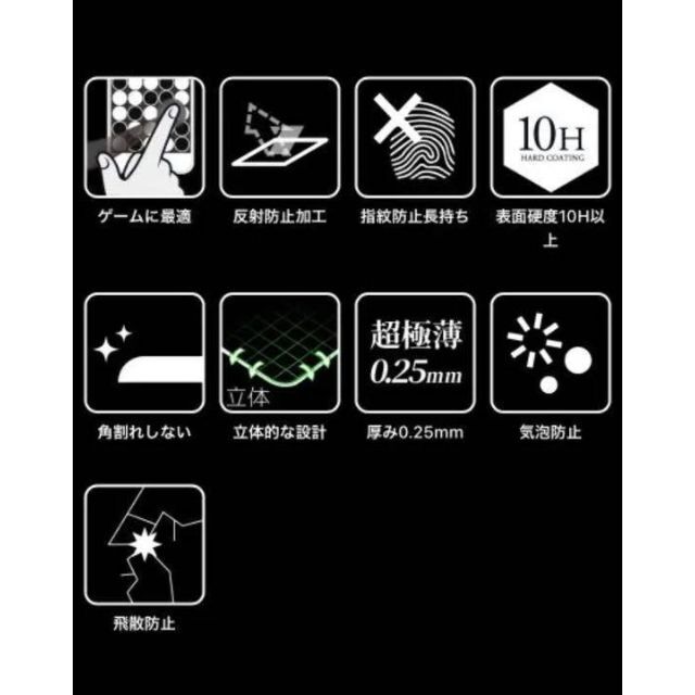 スマホガラスフィルム　ゲームに最適 スマホ/家電/カメラのスマホアクセサリー(保護フィルム)の商品写真