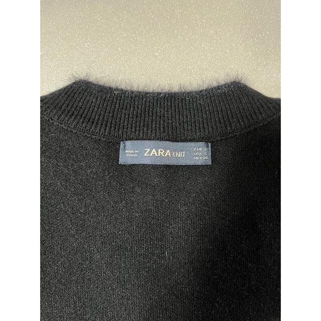 ZARA(ザラ)のZARA 半袖ニット　黒 レディースのトップス(ニット/セーター)の商品写真