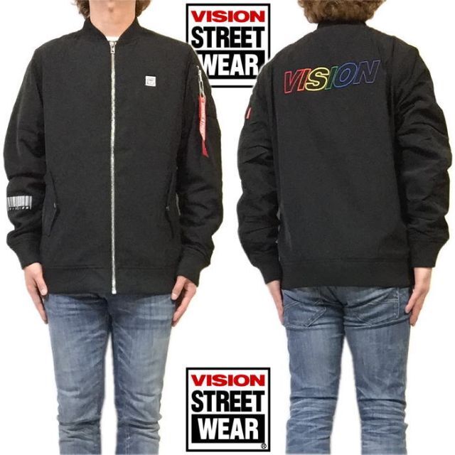 VISION STREET WEAR - 新品 正規 Ｍ ヴィジョン VISION 3D刺繍 MA-1 ...