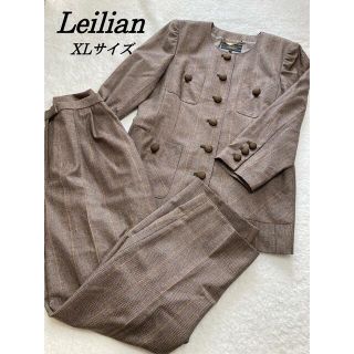 レリアン(leilian)のレリアン　パンツスーツ　セットアップ　高級生地　ヴィンテージ　13号(セット/コーデ)