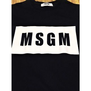 エムエスジイエム(MSGM)のMSGM ネイビー ボックスロゴ 半袖 Tシャツ XS エムエスジーエム(Tシャツ/カットソー(半袖/袖なし))