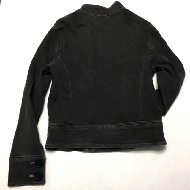 ブラックデニム ライダースジャケット A レディースのジャケット/アウター(ライダースジャケット)の商品写真
