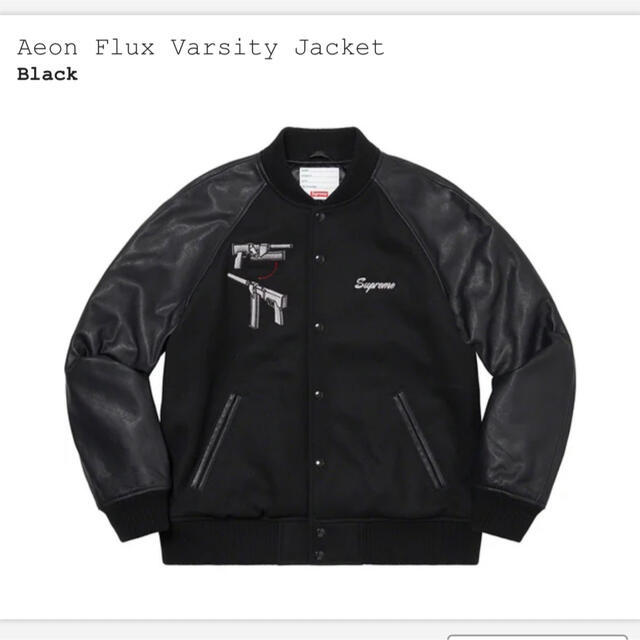 Supreme(シュプリーム)のSupreme Aeon Flux Varsity Jacket Black L メンズのジャケット/アウター(スタジャン)の商品写真