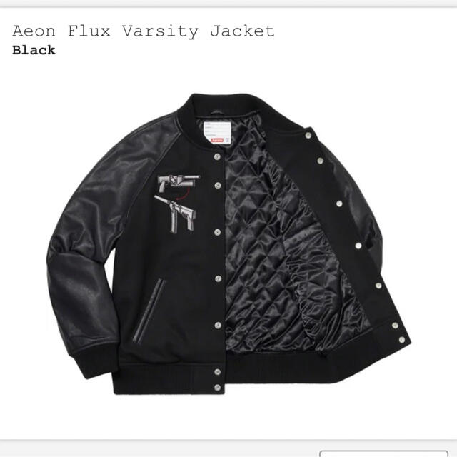 Supreme(シュプリーム)のSupreme Aeon Flux Varsity Jacket Black L メンズのジャケット/アウター(スタジャン)の商品写真