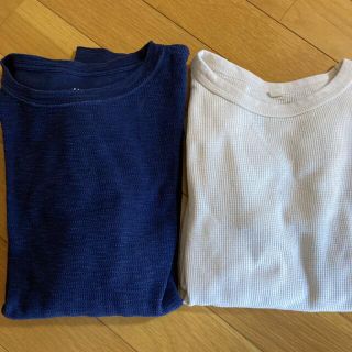 ギャップキッズ(GAP Kids)のGAPキッズ　　ブルー　ネイビー　140サイズ　長袖　ロンT 白　西松屋(Tシャツ/カットソー)