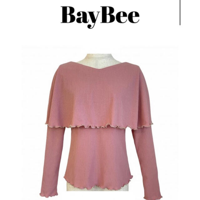 未開封　BayBee cape rib tops(pink) レディースのトップス(ニット/セーター)の商品写真