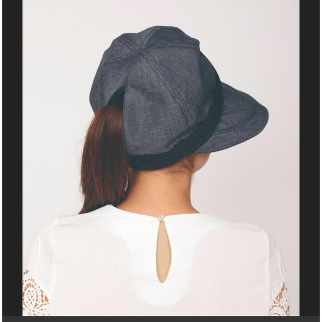 日差しカットデニム帽子 レディースの帽子(ハット)の商品写真