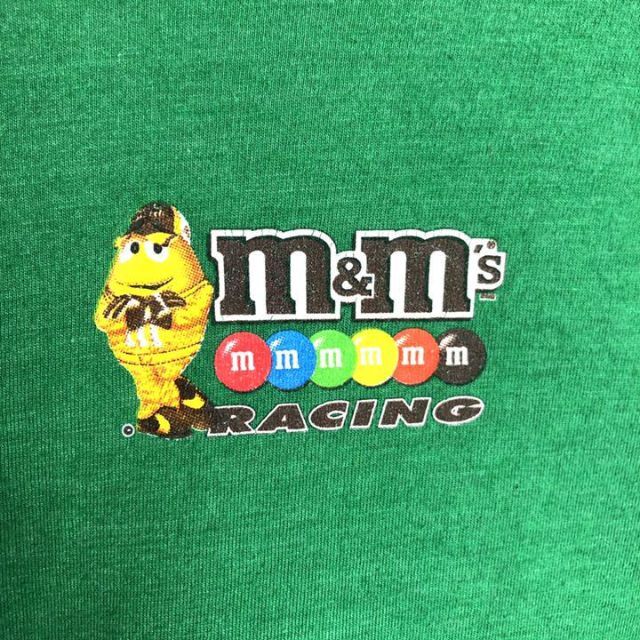 m&m&m's(エムアンドエムアンドエムズ)のM&M's☆Tシャツ 古着 ゆるだぼ デカロゴ緑 90s 一点物 緑 m34 . メンズのトップス(Tシャツ/カットソー(半袖/袖なし))の商品写真