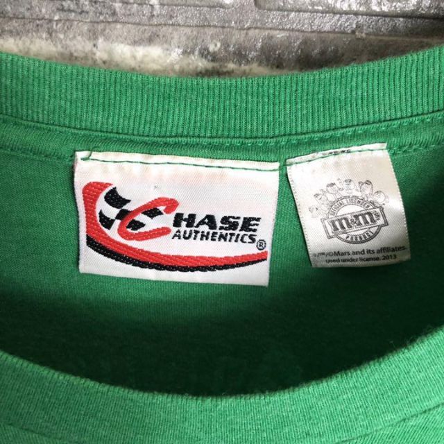 m&m&m's(エムアンドエムアンドエムズ)のM&M's☆Tシャツ 古着 ゆるだぼ デカロゴ緑 90s 一点物 緑 m34 . メンズのトップス(Tシャツ/カットソー(半袖/袖なし))の商品写真
