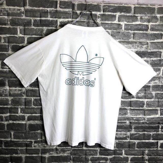 adidas(アディダス)のアディダスオリジナルス☆Tシャツ デカロゴ 古着ゆるだぼUSA製90s m36. メンズのトップス(Tシャツ/カットソー(半袖/袖なし))の商品写真