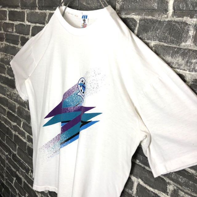 adidas(アディダス)のアディダスオリジナルス☆Tシャツ デカロゴ 古着ゆるだぼUSA製90s m36. メンズのトップス(Tシャツ/カットソー(半袖/袖なし))の商品写真