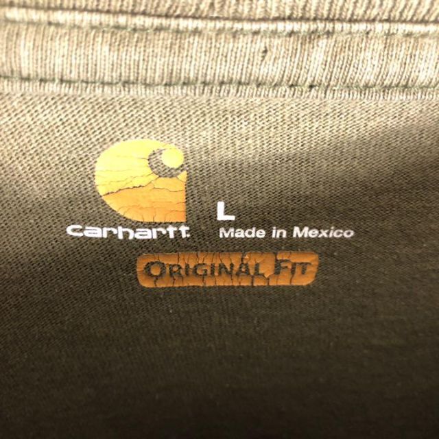 carhartt(カーハート)のカーハート☆Tシャツ ワンポイントロゴ 古着 ゆるだぼ 90s人気カラー m56 メンズのトップス(Tシャツ/カットソー(半袖/袖なし))の商品写真