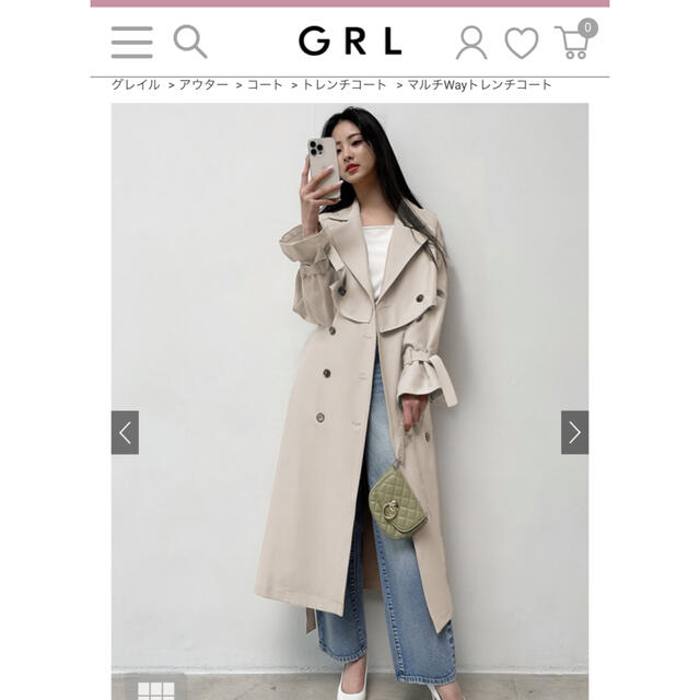 GRL - GRL マルチwayトレンチコート 新品未使用の通販 by shiro shop