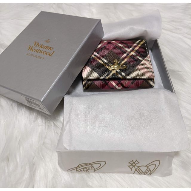 Vivienne Westwood - 新品　未使用☆　ヴィヴィアンウエストウッド　三つ折り　財布　ピンク　チェック