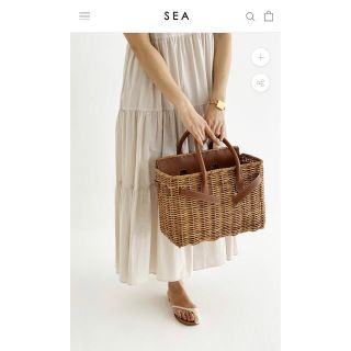 シー(SEA)の新品！SEA ラタン　カゴバーキン　M(かごバッグ/ストローバッグ)