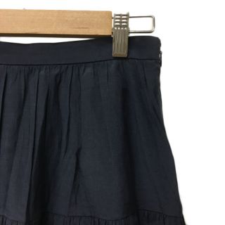 アナイ ANAYI スカート フレア ロング 無地 34 紺 ネイビー
