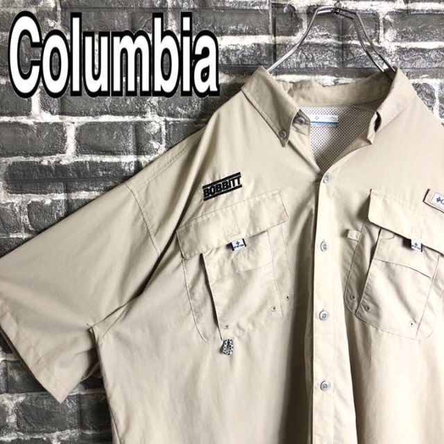 Columbia(コロンビア)のコロンビア☆フィッシングシャツ 古着ゆるだぼ 刺繍ロゴ ワンポイントロゴ l22 メンズのトップス(シャツ)の商品写真