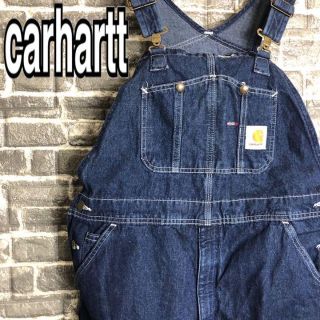 カーハート(carhartt)のカーハート☆オーバーオール ワンポイントロゴ古着ゆるだぼ90sメキシコ製o95.(サロペット/オーバーオール)