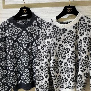 シャネル(CHANEL)の美品♢シャネル♢21/AW ハートクローバー♡ニット 34(ニット/セーター)