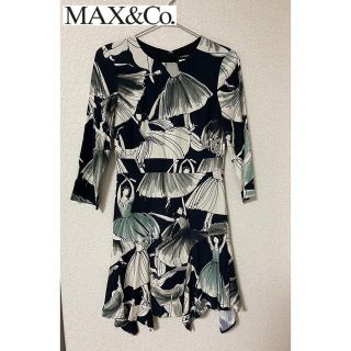 マックスアンドコー(Max & Co.)のMAX＆Co. 七分袖 ワンピース ドレス(ひざ丈ワンピース)