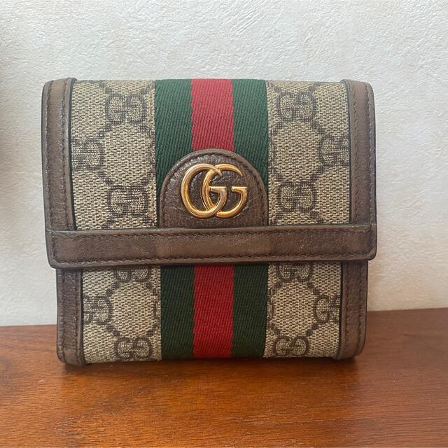 入荷中 Gucci GUCCI フレンチフラップウォレット GG - 折り財布