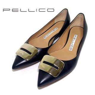 ペリーコ(PELLICO)の美品　ペリーコ 36 FIBIA ポインテッドトゥパンプス ブラック 黒(ハイヒール/パンプス)