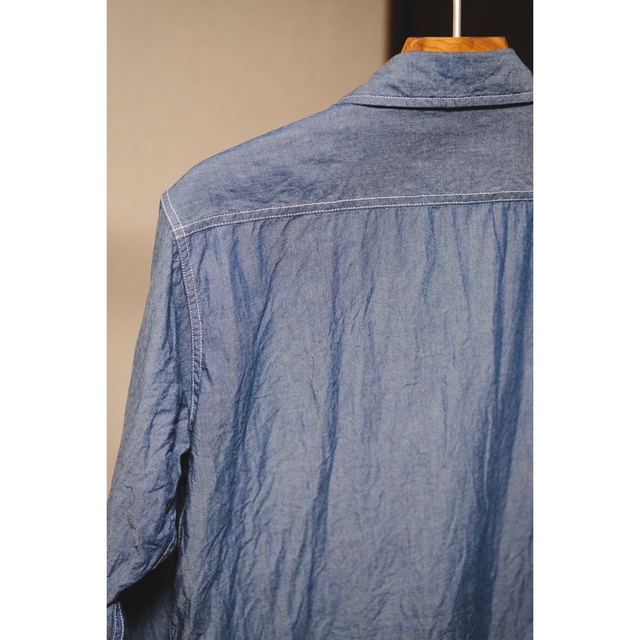 camco(カムコ)のCAMCO カムコ シャンブレーシャツ L sizeブルー 長袖 メンズのトップス(シャツ)の商品写真