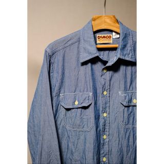 カムコ(camco)のCAMCO カムコ シャンブレーシャツ L sizeブルー 長袖(シャツ)