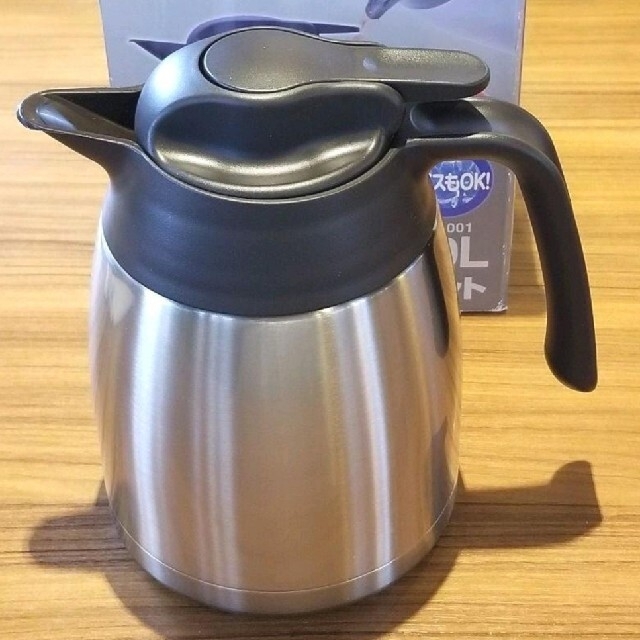 THERMOS(サーモス)のTHERMOS　1.0L　ステンレスポット　THV-1001　ブラウン インテリア/住まい/日用品のキッチン/食器(容器)の商品写真