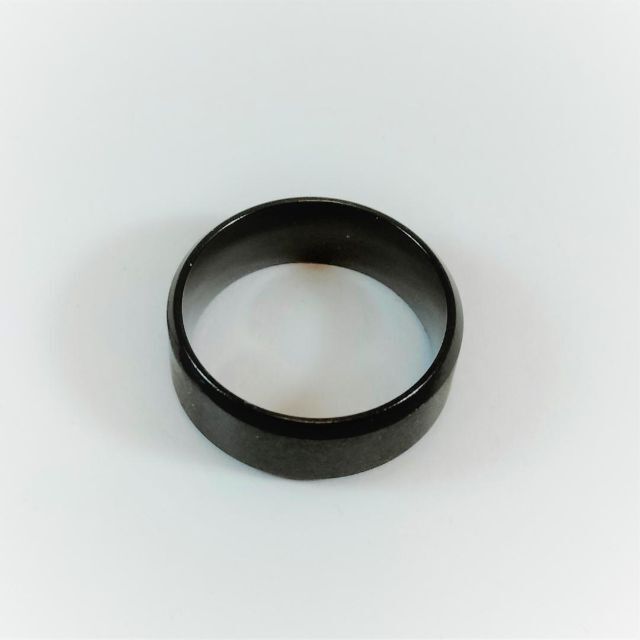 US12号 26号 シンプル リング 太め ブラック メンズのアクセサリー(リング(指輪))の商品写真