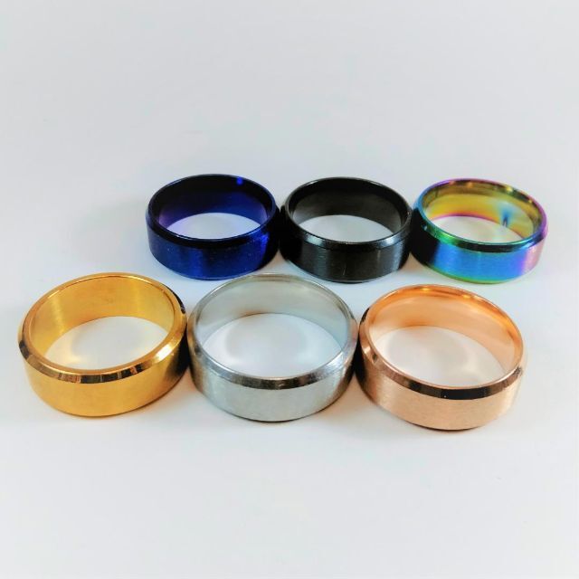 US12号 26号 シンプル リング 太め 虹色 メンズのアクセサリー(リング(指輪))の商品写真
