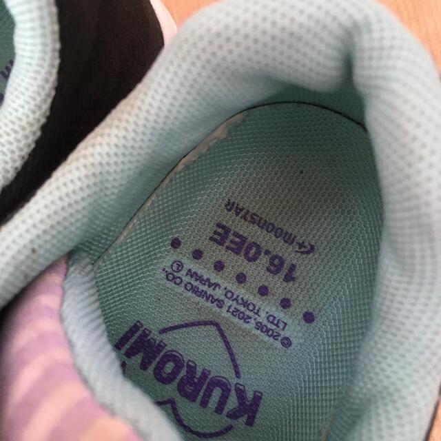 MOONSTAR (ムーンスター)のmoonstar KUROMI 16cm キッズ/ベビー/マタニティのキッズ靴/シューズ(15cm~)(スニーカー)の商品写真