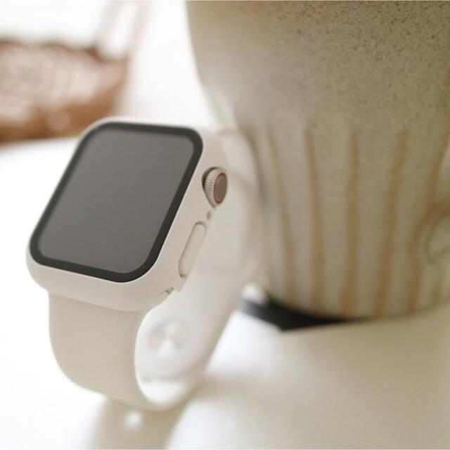 大人気 ホワイト アップルウォッチ ラバーベルト シリコンバンド カバー セット