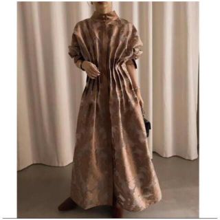 アメリヴィンテージ(Ameri VINTAGE)のAmeri VINTAGE  SHEER JACQUARD TUCK DRESS(ロングワンピース/マキシワンピース)