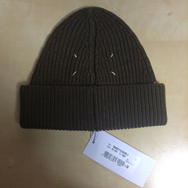 新品 M マルジェラ 21aw ニット キャップ ビーニー グレー 2252-