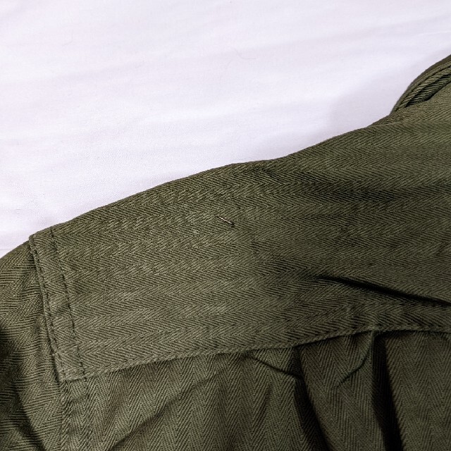 【カッタータグ付きデッドストック】米軍実物HBTシャツ S