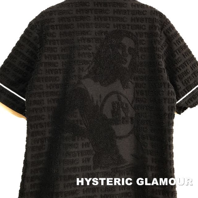 HYSTERIC GLAMOUR(ヒステリックグラマー)の【HYSTERIC GLAMOUR】3Dロゴ総柄 ヒスガール ポロシャツ レディースのトップス(ポロシャツ)の商品写真