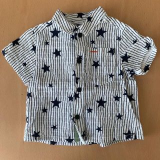 ハッカベビー(hakka baby)の5/7まで！ ハッカベビー　半袖　シャツ　ベビー服　80 男の子(シャツ/カットソー)