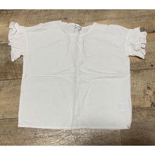 グローバルワーク(GLOBAL WORK)のグローバルワーク　XXL 150 リネン　袖フリル(Tシャツ/カットソー)