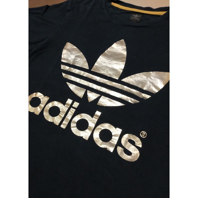 adidas(アディダス)の★ATS-859 アディダス 半袖 Tシャツ 黒&金 サイズ M レディースのトップス(Tシャツ(半袖/袖なし))の商品写真