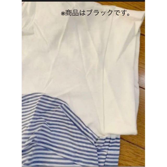 【新品】リボン コンビ Tシャツ ビスチェ　ブラック　黒 レディースのトップス(Tシャツ(半袖/袖なし))の商品写真